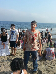 Beach zombie, beach zombie, there on the sand...