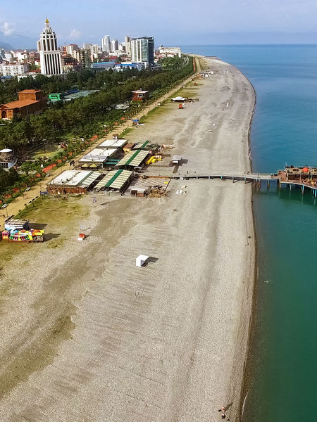 Batumi Georgia public beach, Black Sea Resort