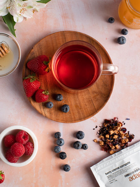 Berry Creme Compote, only available during the Spring for purchase! Another great berryful tea- grab it before it tucks away to the rewards page for the rest of the year!