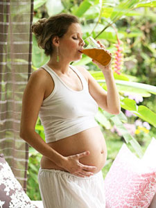 Woman enjoying tea