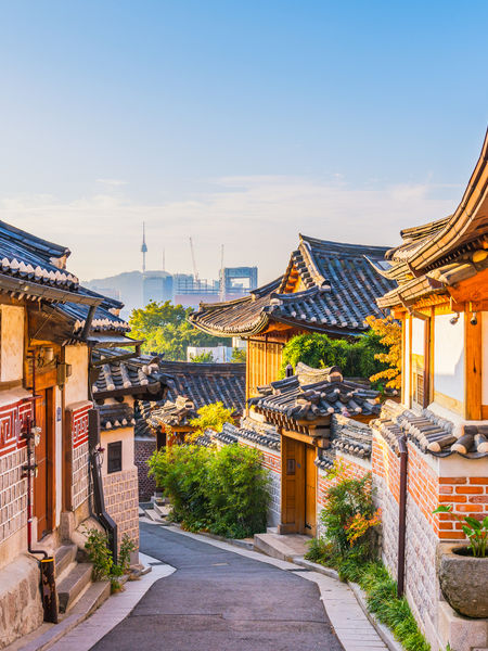 Bukchon Hanok Village in Seoul, South Korea