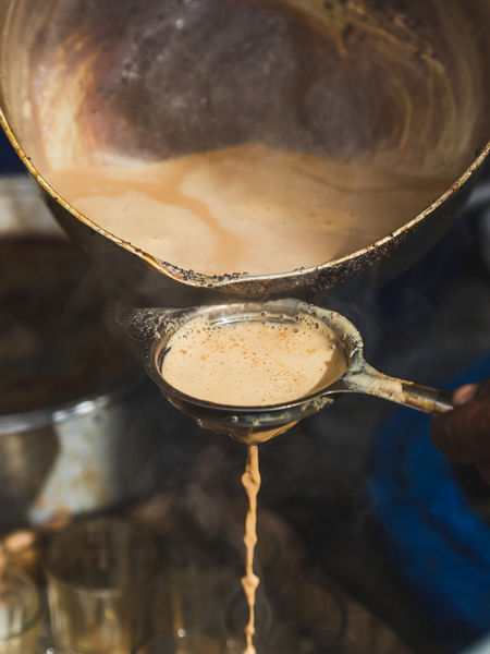 Traditional preparation at a street market