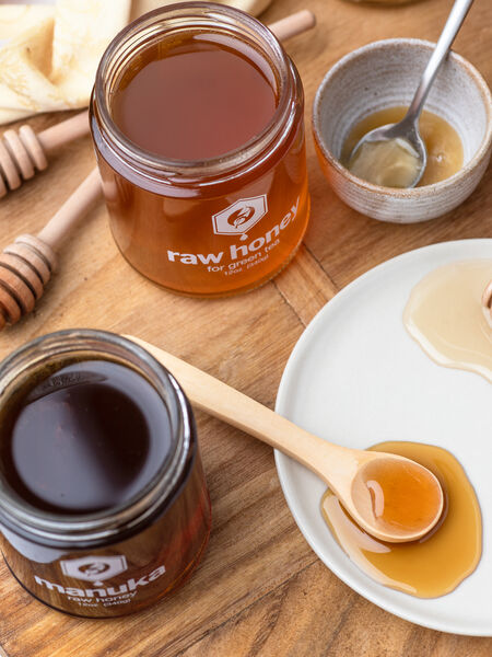 Choose from these raw honey delights: Classics like Manuka, Tupelo, and Sourwood, and teas formulated to go with herbals and true teas: Green Tea Honey, Black Tea Honey, Fruit Tisane, Garden Herbal, and Rooibos.