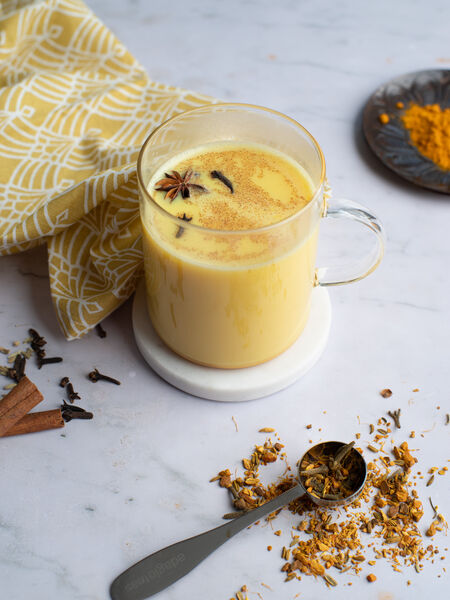 Golden Turmeric Chai. Perfect for Golden Milk, enjoy hot or cold!
