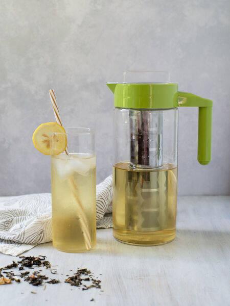 The perfect pitcher to turn any loose tea into iced tea- Adagio's Iced Tea Pitcher.