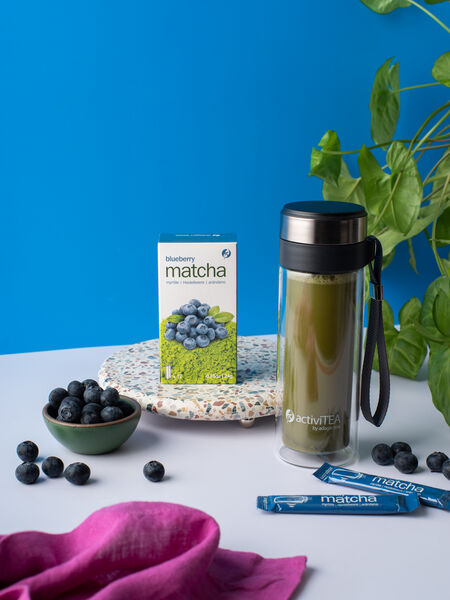 We've taken the sweet flavor of blueberries you know and love and accented it to the umami flavor of matcha, resulting in a harmonious combination of flavor. Our Matcha Sticks now makes enjoying this favorite green beverage easier when you're on the go! Simply tear open, pour into any 500ml water bottle, shake and enjoy!