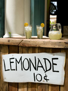Summer Tea Stand: Nostalgia & Great Teaching Tool! The iconic lemonade stand