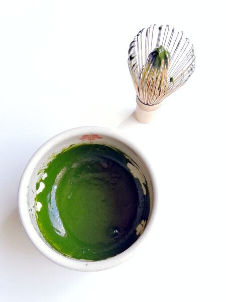 The consistency of koicha is quite thick and has a syrupy consistency to it. 