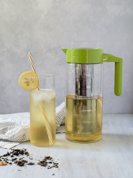 Electrolyte Iced Tea: Refresh and Replenish The perfect pitcher to turn any loose tea into iced tea- Adagio's Iced Tea Pitcher.